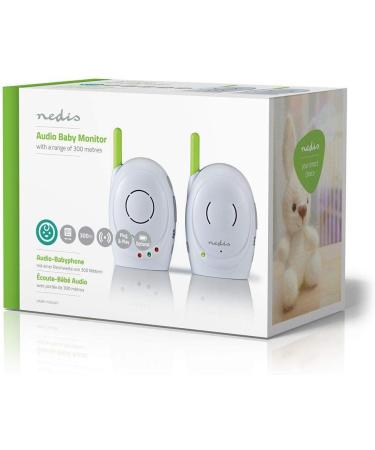 Nedis Audio Baby Monitor - Wireless Intercom Baby Monitors with 300m Range - Set of 2 - Green/White - Buy Online on GoSupps.com