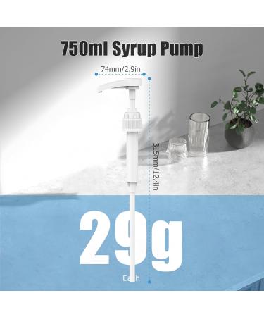 4-Pack Coffee Syrup Pump 750ml Dispenser Pump for Syrup Bottles Coffee Flavoring Syrup Pump 25.4 Oz Bottles - Buy Online on GoSupps.com
