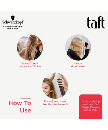 Taft Cashmere Touch Power Hairspray Mega Strong 5 250ml 8.45 Fl Oz (Pack of 1) Clear - Buy Online on GoSupps.com