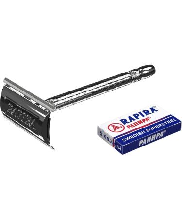 Buy Swedish Rapira Shaving Set - Premium Razor & 5 Blades for a Smooth Shave | International Shipping Available - Buy Online on GoSupps.com