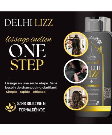 Delhi Lizz Indian Straightening 1 L Formalin Free Brazilian Hair Treatment For Smooth Silky and Shiny Hair Professional Indi - Buy Online on GoSupps.com