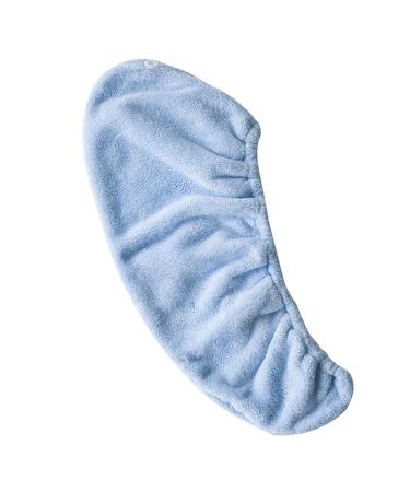 1 x drying hat bathing accessories headscarf cap with loop button closure drying towel