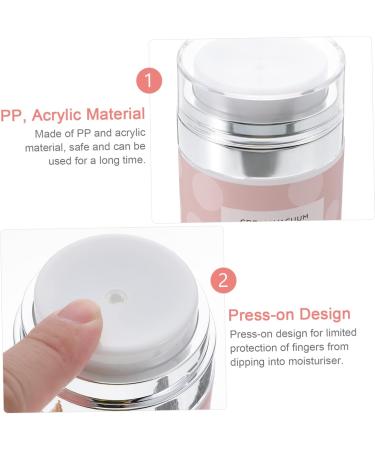 ABOOFAN Cosmetic Bottle Travel Cream Container Refillable Airless Travel Lotion Jar Airless Pump Cream Container Refillable Cosmetic Jars Pump Makeup Container Toiletries Make up Acrylic 7X5.2X5.2CM Pink 1 - Buy Online on GoSupps.com