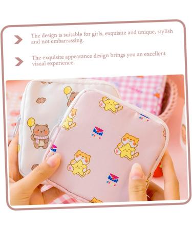 16 pcs Cartoon Tampon Storage Purse - Teen Period Menstrual Lipstick Holder with Zipper - Cute & Wear-Resistant Nursing Bag - Buy Online on GoSupps.com