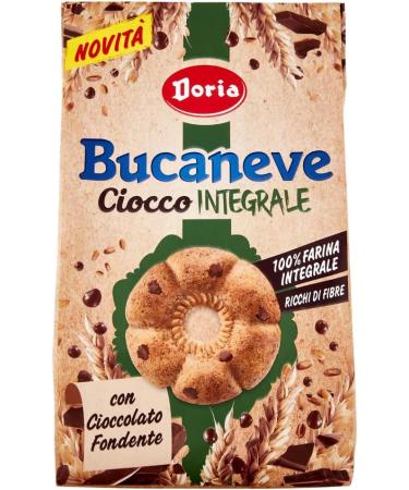 3 Doria Bucaneve Ciocco Integral biscuits with whole wheat flour and dark chocolate 300 g bag + Polpa di Pomodoro Italian Gourmet Polpa di Pomodoro 400 g - Buy Online on GoSupps.com