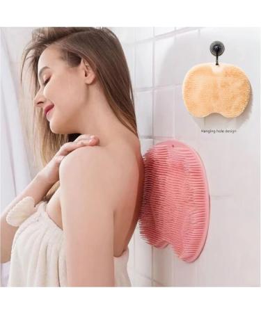 Yodaoli Shower Foot & Back Scrubber Mat - Non-Slip Silicone Massage Pad with Suction Cups | Foot Massager for Ultimate Shower Relaxation (Orange) - Buy Online on GoSupps.com