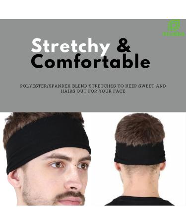 Polenza 2 x Graceful 7cm Black Headbands for Women - Ideal for Yoga, Makeup, Sports & Any Occasion - Buy Online on GoSupps.com
