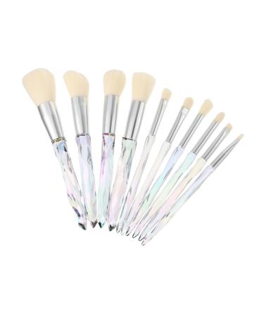1set Crystal Makeup Brush Women Eyeshadow Brush Face Blusher Brush Makeup Supply Cosmetics Brush Liquid Foundation Brush Beauty Makeup Blush Makeup Tool Cosmetics Tool 16.5x1.5cm White