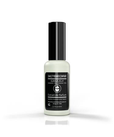 Oak City Beard Company Grizzly Cologne - (1.7oz-50ml) - Extrait - Rich Sweet Sandalwood - Aromatic Cedarwood - Warm Clove - Sweet Citrus