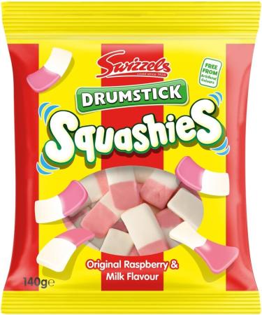 Sweets Bundle with Drumstick Squashies Original Raspberry & Milk Flavour Bag 120g (3 Pack) - Buy Online on GoSupps.com