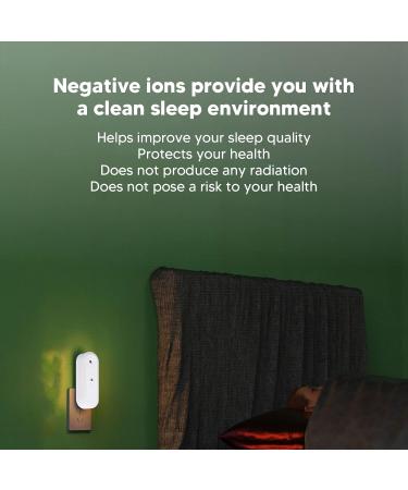 Mini Plugin Air Purifier Touch Switch White Plugin Air Purifier Releases Negative Ions with Night Light for Bedroom to Remove from (US Plug) - Buy Online on GoSupps.com