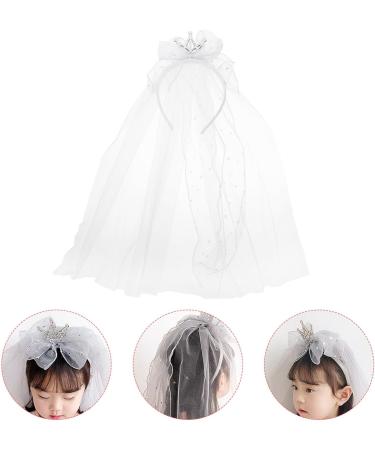 Amosfun Children's White Wedding Veil - Short Bride Veil Hair Accessories for Girls Perfect for Costumes & Photo Props - Buy Online on GoSupps.com