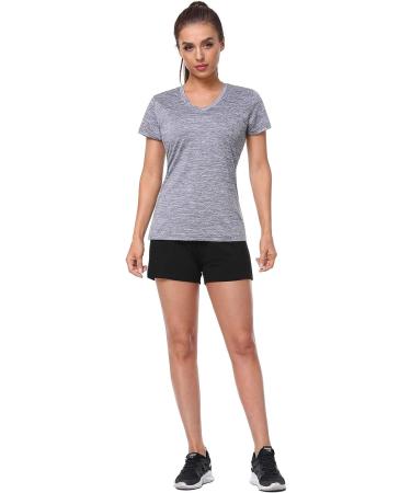Xelky Women's Dry Fit Tshirt 4 Pack - Short Sleeve Moisture Wicking Athletic Shirts - Buy Online on GoSupps.com
