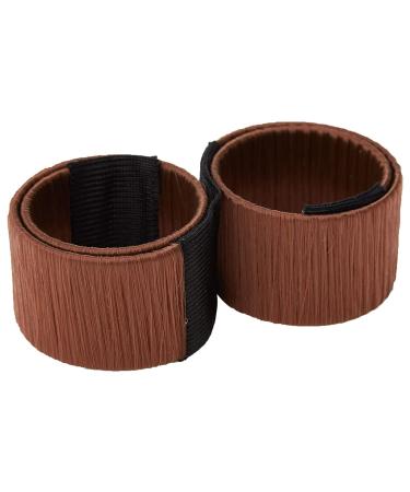 Glamza Women's Magic Hair Bun Snap Styling Donut Former French Twist Band Maker (Brown)