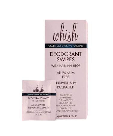 Whish Deodorant Swipe - Banishes Underarm Odor Naturally Aluminum Free Individually Packaged for On The Go Natural Deodorant - 30 Count