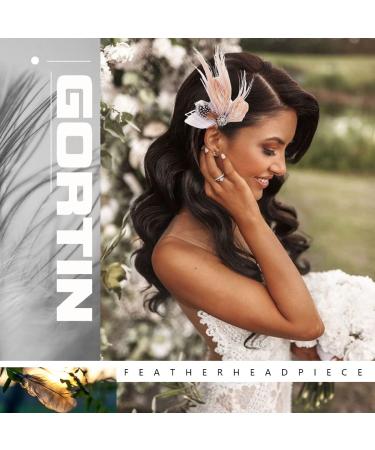 GORTIN 1920s Flapper Feather Hair Clip - Great Gatsby Headpiece for Women and Girls - Buy Online on GoSupps.com