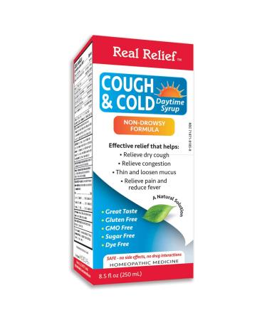 Real Relief Cough & Cold Daytime Syrup Non Drowsy Formula 8.5 Fl Oz Daytime 8.5 Fl Oz