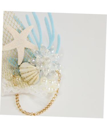 Beaupretty 1PC crystal headband hair barrette bridal headpieces for wedding crystal pearl hair clip headdress pearl hair clips pearl hair pin women's hair pin coral hair accessories bride - Buy Online on GoSupps.com