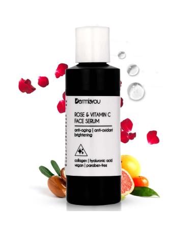 Anti-wrinkle Face Serum with Rose Water & Vitamin C | Postpones Fine Lines & Wrinkles | Moisturizes & Nourishes Keeping Skin Youthful & Plump | Vegan Paraben Free Alcohol-Free | 1.33 oz