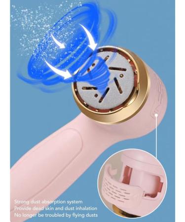 Rechargeable Electric Foot Callus Remover Foot File Foot Scrubber with 2 Speeds 2 Abrasive Heads Dust Suction Long Lasting Battery for Salon-like Foot Care - Buy Online on GoSupps.com
