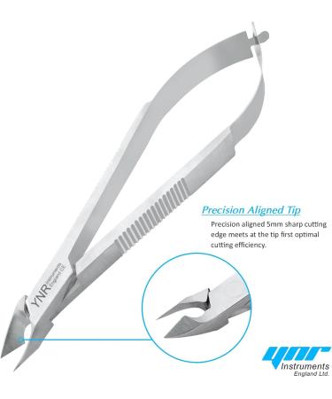 YNR Professional Cuticle Nippers Spring Scissors Cutters Removers Stainless Steel Best Nail Care Tool for Manicure and Pedicure - Buy Online on GoSupps.com