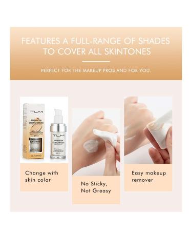 TLM Colour Changing Foundation 30ML - Flawless Liquid Makeup Base for Women & Girls - Buy Online on GoSupps.com