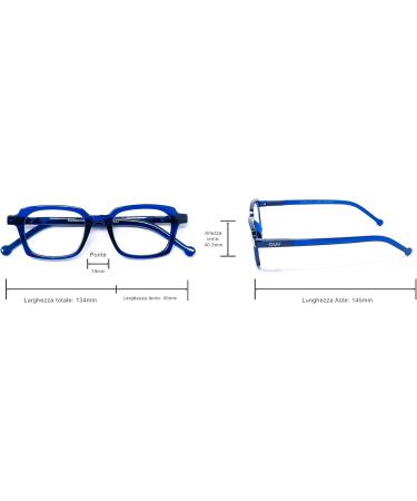 Gian Marco Venturi Unisex Sondrio Reading Glasses - Stylish Blue Frames Size M - International Shipping Available - Buy Online on GoSupps.com