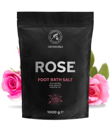 Foot Bath Salt with Sea Salt & Rose Oil - 1kg Pedicure Additive for Tired Feet - Natural Foot Care - Buy Online on GoSupps.com