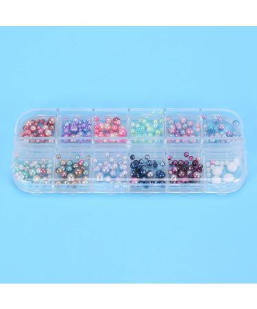 NIEI 3D Shape New Nail Clear Nail Pearl Diy Nail Art Rivet Rhinestone Manicure Tools 1# Mixed Pearl - Buy Online on GoSupps.com