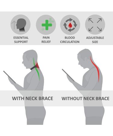 Neck Support Brace Strap for Pain Relief and Bone Relaxer Adjustable Self Heating Neck Stretcher Cervical Collar Warm Neck Guard Protector Neck Wrap for Neck Injury Pain Stiff Neck Stiffness Headache Black - Buy Online on GoSupps.com