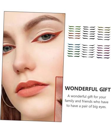 VINTORKY 6pcs Eyeliner Adhesive Eye Line Strip Eye Shadow Sticker Stickers Double Eyelid Tape Plastic - Buy Online on GoSupps.com