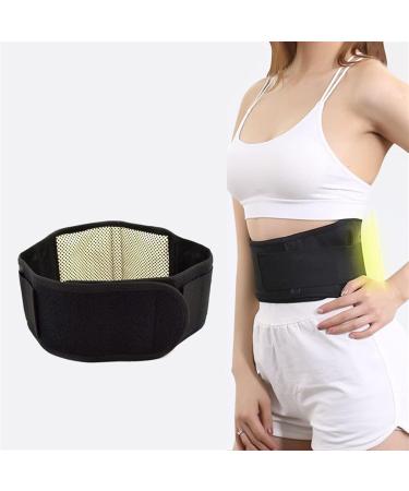 Adjustable Black Waist Belt for Lower Back Pain Relief | Posture Correction & Magnetic Therapy | Self-Warming Lumbar Support - X-Large - Buy Online on GoSupps.com
