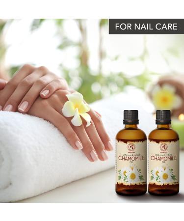Chamomile Oil 2x100ml - Premium Chamomilla Recutita Extract for Skin Hair & Nail Care - Nourishing Carrier Oil for Beauty & Body Care - Buy Online on GoSupps.com