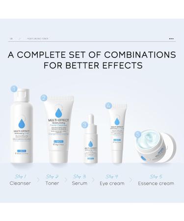 Ultimate Skin Care Set for Women | Hyaluronic Acid Moisturizer Gift Kit | Daily Face Care with Cleanser Toner Serum Eye Cream & Cream - 5 Pack - Buy Online on GoSupps.com