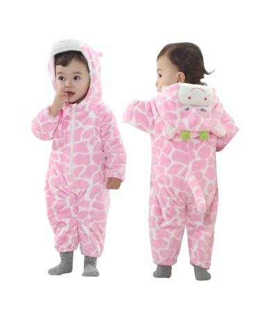 Doladola Baby Romper Animal Dalmatians Onesies Toddler's Romper Jumpsuit Newborn Baby Outfit 3-6 Months Pinkcow