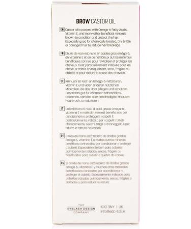 Brow FX Castor Oil natural vegan eyebrow nourishment for fuller healthier brows - Buy Online on GoSupps.com