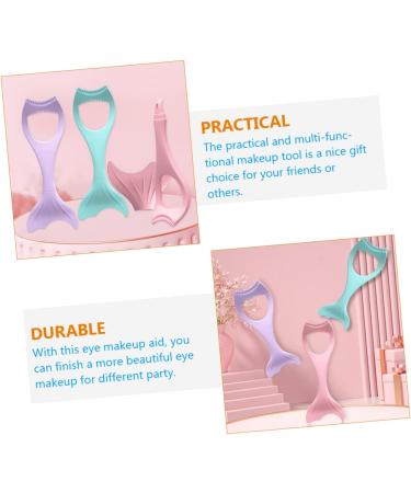 Beatifufu Mascara Brush Mascara Applicator Shield Lash Guard Silicone Makeup Brush Silicone Upper and Lower Mascara Applicator for Women Tools Silica Gel - Miss 15X5.7CM Blue - Buy Online on GoSupps.com