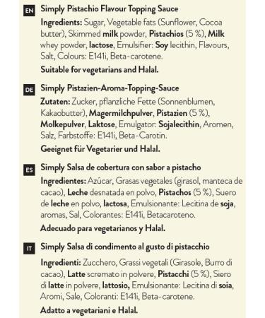 Pistachio Topping Sauce - Ready-to-Use Dessert Sauce for Ice Cream, Waffles, Pancakes, Coffee & Milkshakes - 1kg (Pack of 1) - Buy Online on GoSupps.com