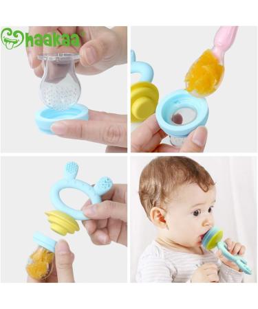 Haakaa Baby Fruit Feeder Breastmilk Popsicle Mold - BPA Free Silicone, Safe Self Feeding for 4+ Months (Gray) - Buy Online on GoSupps.com