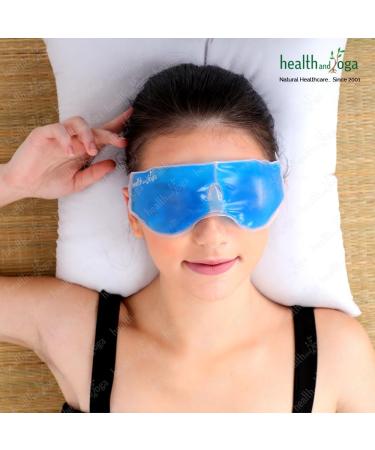HealthAndYoga Eye Care Kit - 2 ChillEyes Wash Cups & Gel Eye Mask | Relieves Eye Strain Dark Circles & Tiredness - Perfect for Relaxation & Sleep - Buy Online on GoSupps.com