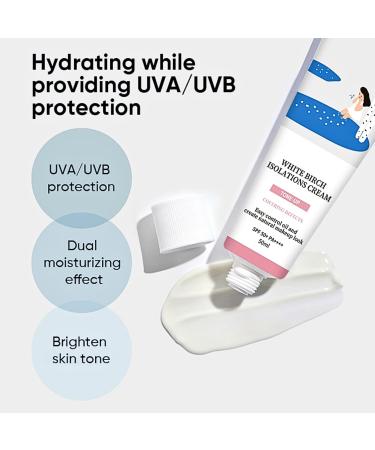 Korean Sunscreen SPF 50+ Birch Juice Moisturizing Suncream SPF 50+ PA++++ Organic Sun Cream SPF 50 for Face Body Even Skin Tone Strong UV Protection 50ml 1 - Buy Online on GoSupps.com