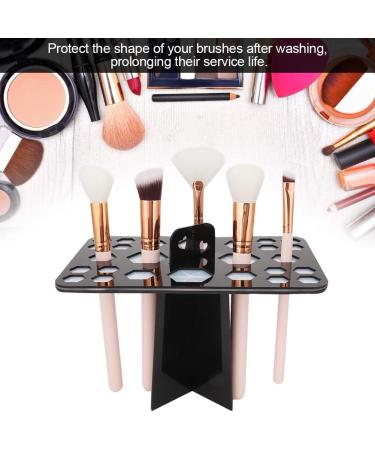 Buy 26-Hole Makeup Brush Dry Rack - Air Drying Holder for Cosmetics & Nail Brushes - Black - Buy Online on GoSupps.com