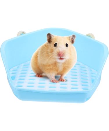 BESPORTBLE Box Rabbit Toilet Trainer Potty Bunny Poop Scooper Small Animal Toilet Hamster Potty Pet Plastic 33X29.5X14CM Blue - Buy Online on GoSupps.com