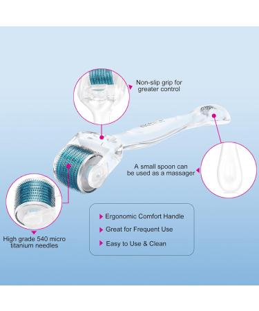Derma Roller Beard Growth Kit - 540 Titanium Microneedling Roller for Face & Beard Growth - Includes Travel Case - 0.5mm - Buy Online on GoSupps.com