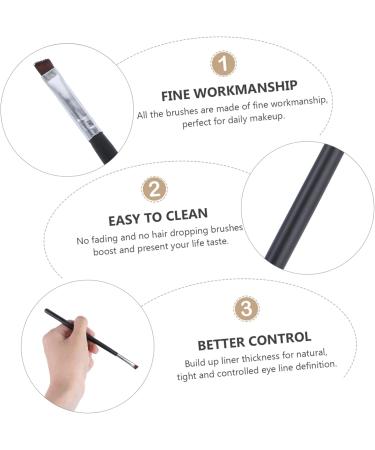 Beavorty 24 pcs Angled eyebrow brush flat concealer brush Makeup Applicator Brush Foundation Brush travel mix 17.5X0.2cmx2pcs Blackx2pcs - Buy Online on GoSupps.com