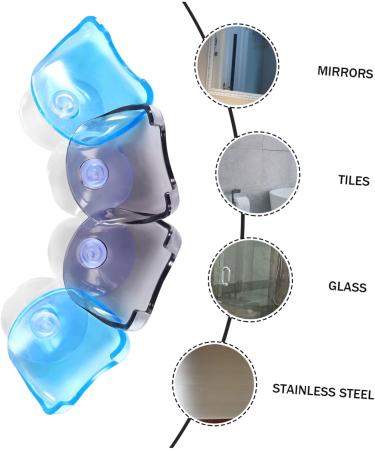 Housoutil 4-Piece Shaver Holder Set | Magic Wand Suction Razor Rack | Premium Bad Suction Hook for Easy Razor Storage - Buy Online on GoSupps.com