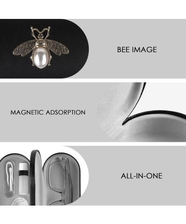 Buy Cairiac 2-in-1 Contact Lens & Glasses Case - Portable Black Case with Mirror & Tweezers - Perfect Gift for Contact Lens Wearers - Buy Online on GoSupps.com