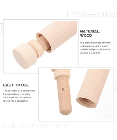 Lurrose Wooden Essential Oil Inhaler Stick - Refillable Nasal Aromatherapy Tube for Fragrance Oil - Buy Online on GoSupps.com