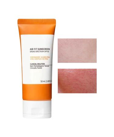 Facial Sunscreen SPF50 Sun Protection Water Resistant Lightweight Portable 50ml Skin Care for Women Running Swimming Outdoors