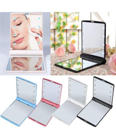 Portable Mirror Makeup Vanity Mirror Folding Comestic Mirror Double-sided Makeup Mirror Compact Led Mirror Mini Mirror Small Mirror Double Sided White - Buy Online on GoSupps.com